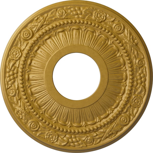 Ekena Millwork Nadia Ceiling Medallion (Fits Canopies up to 4 7/8"), 12 1/8"OD x 3 5/8"ID x 7/8"P, Iridescent Gold CM12NAIGS - main